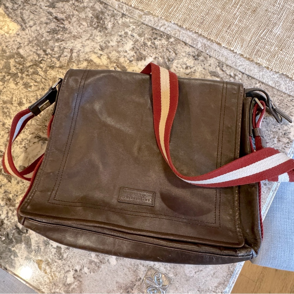 AUTHENTIC BALLY 100% Bovine Leather Messenger Bag